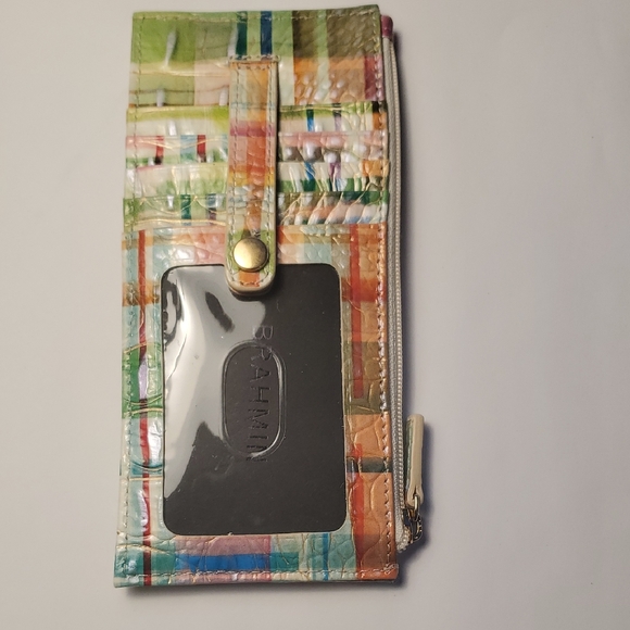 Brahmin Sweet Tea Cc Wallet.nwot.orange Green.blue.mutlicolor Leather Wallet. - Picture 1 of 3